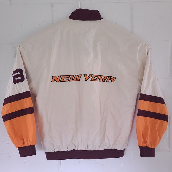 NEW Pretty Little Thing Off White Oversized Racer Bomber Jacket Snap Button Sz M - Picture 13 of 16